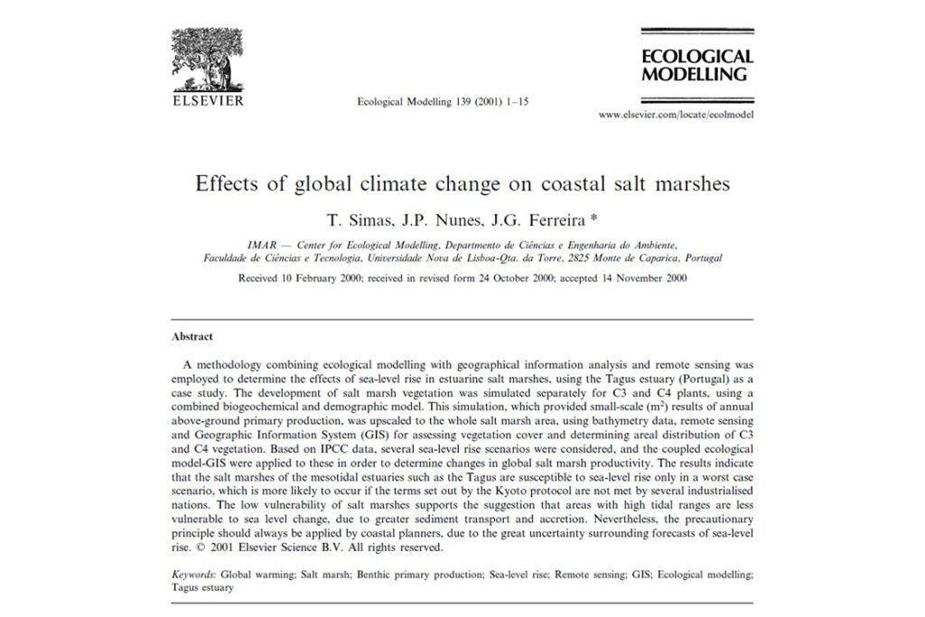 Effects of global climate change on coastal salt marshes