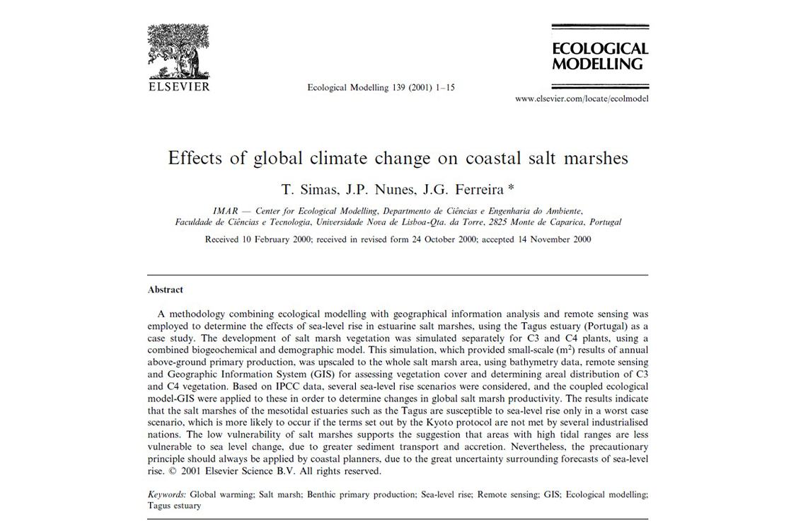 Effects of global climate change on coastal salt marshes
