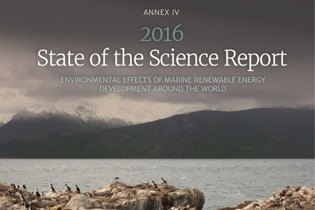 Annex IV 2016 State of the Science Report: Environmental Effects of Marine Renewable Energy Development Around the World (2016)
