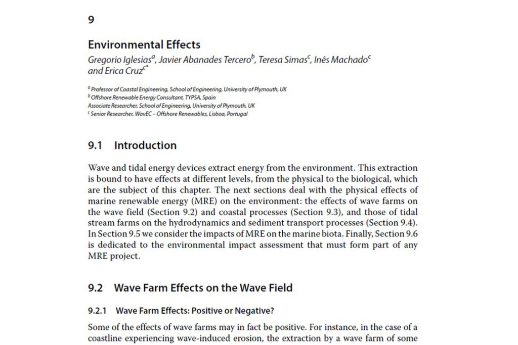 Environmental effects (of wave and tidal energy) (2018)